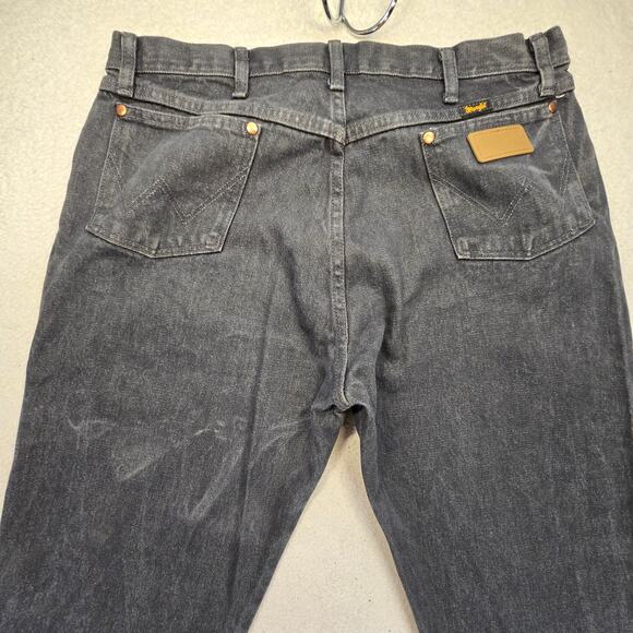 Wrangler 13mwz Cowboy Cut Original Fit Jeans Mens 36x34 Black Western Work Wear - Picture 7 of 12